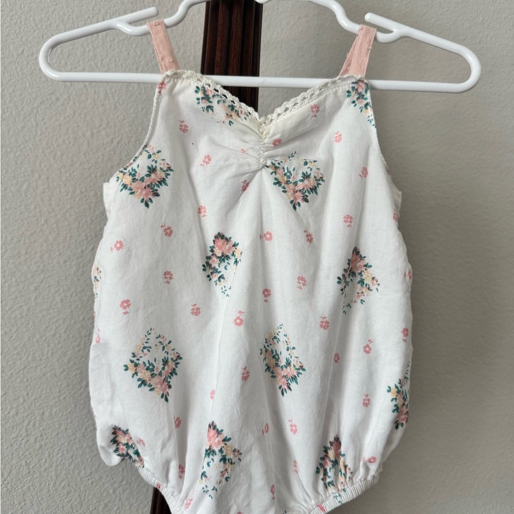 Rachel Ashwell Baby Romper with Floral Design